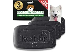 Kelebs Champu Perro Pelo Blanco | Jabon Solido Blanqueador Natural Y Bio | Brinda Brillo Al Pelaje Blanco Y Elimina El Amarillo para Conseguir Un Pelaje Reluciente | Sin Plástico | Vegano 3pc