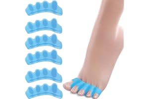 ROSERROSE Separatore Dita Piede-6Pezzi, 3 Coppie-Distanziatori Dita Piedi-Toe Spacer-Tutore Dita Piedi-Separa Dita Piedi-Separatori Dita Piedi-Toe Separator-Distanfix X Alluce Valgo-Raddrizza Dita Piedi
