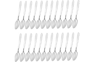 Teskedar 24 stycken, 15 cm kaffeskedar rostfritt stål, espressoskedar liten, matsked rostfritt stål rostfri, müslisked, skeds