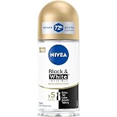 NIVEA Women's Roll On Deodorant Black&White Invisible Silky Smoothness 72 Hours Anti-perspirant Protection 50ml