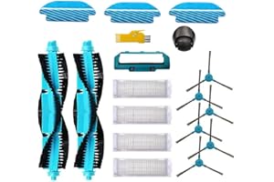 Kit de accesorios Laimaiou para Cecotec Conga 3590 3390 3790 3490 3290 3690 Piezas de repuesto para robot aspirador 17 paquetes de cepillo principal, filtro, cepillo lateral y paño de fregona