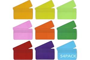 Etichette Magnetiche Cancellabili, GeeRic 81 * 31MM Etichette Magnetiche Riutilizzabili Multicolori Scrivibili Cartellini Targhette Adesive Magnetiche per Lavagne/Casa/Frigoriferi/Scuola/Ufficio