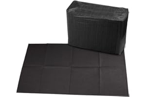 BESTT Tattoo Table Mats 125pcs Disposable Square Black Tattoo Mat Piercing Waterproof Leaves Patient Bibs 45 x 33cm