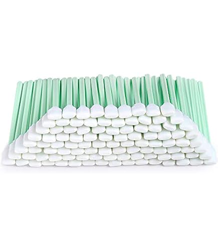 200 Bastoncini Pulizia In Schiuma Per Stampanti, Fotocamere E Ottiche – Non Lasciano Fibre, Testa Da 11mm