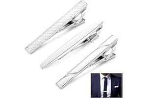 Batheidon Set di 3 Fermacravatte Uomo Classici in Rame, ferma cravatta da uomo, Fermacravatte Eleganti per Business, Matrimonio e Uso Quotidiano, Accessorio Essenziale