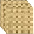Lekebaby 6 Pack Classic Baseplates, 10"x10" Large Building Board Base Plates 100% Compatible with All Major Brands, Sand