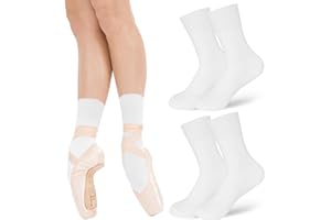 SGQTZDZQ 2PCS Ballet Socks, Breathable Nylon Girls Socks for Ballet Dance School