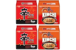 Starry Mart NS Ramyun Kimchi & Original Spicy Korean Ramen Noodles Mix Bundle 120g (Pack of 20) HALAL