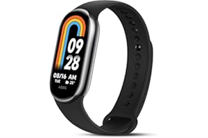 DABAOZHA Mi Band 8, Schermo AMOLED 1.62'', 200+ Quadranti, Mi Smart Band 8 con Monitoraggio Salute, 150+ Modalità Sportive, Frequenza Aggiornamento 60Hz, Autonomia 16 Giorni, Resistenza Acqua 5ATM, Nero