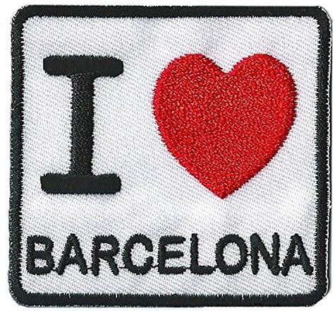 NagaPatches Patch Iron-On Badge I Love Barcelona