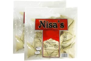 VEENAS NISA'S Meat Samosa | 18Pieces | Home Made | Frozen | Frozen Meat Samosa | Easy Cook | Crispy Snacks for All Time | Authentic | Indian Origin | 665G (Pack of 2)