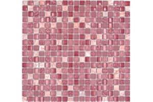 MOSANI MOS92-1002 Carrelage mosaïque en verre en pierre naturelle Marbre rose rose salle de bain WC cuisine mur carrelage