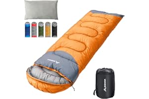 BISINNA Sleeping Bag with Pillow - 4 Season Lightweight Waterproof Warm Sleeping Bag with a compression sack for Adults, Women, Men's Outdoors Camping, Hiking, Backpacking