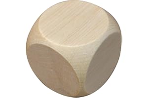 WOODEN WORLD 5X Holzwürfel Würfel Würfel Blank Unlackiertes Holz Sechsseitig 20 mm 2 cm