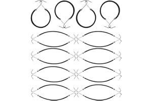 HETING-YQ 20 piezas Ganchos de Cola de Caballo Bandas Elásticas con Ganchos para Peinados Gomas de Pelo con Gancho para el Cabello para las Mujeres