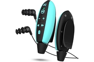 AGPTEK Lettore MP3 Nuoto con Clip, 8GB Lettore Musicale Impermeabile IPX8 con Bluetooth e Cuffie Subacquee per Nuoto, Sport Acquatici, Corsa