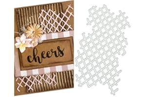 jiashemeng Matrice De Coupe, Grilles De Fond De Carte Scrapbooking Découpe Die Gaufrage Papier Bricolage Artisanat Pochoir, Bricolage Scrapbook Gaufrage Cartes Pochoir Moule Grilles-C