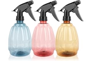 RISVOWO 3PCS Flacons Pulverisateur Vaporisateur 500 ml Bouteilles en Plastique, Spray Réutilisable, Bouteille Vaporisateur d'Eau, Flacon Pompe Vides pour Nettoyage, Plantes, Jardinage, Coiffeur