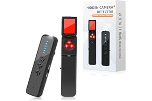 BEE&FLOWER Hidden Camera Detector – Upgraded Portable RF Signal Scanner, Wireless Bug Finder for Travel, Hotel, Home & Office (Black)