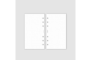 ‎PEN & PAGES pen & pages® Kariertes Papier - Personal - 6 Löcher - Nachfüllpapier Personal A6 Organizer, Notizpapier 9,5 x 17,1 cm