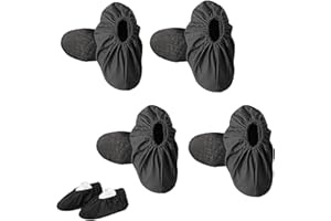 VEXQUIVERA 4 Pairs shoe covers reusable waterproof Of Waterproof Fabric Anti Slip Shoe Covers That Can Be Washed Repeatedly In Rainy Days Anti Slip Anti Dirt And Anti Dirt The Indoor And Outdoor Shoe Covers