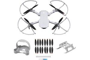 HeiyRC Mini 4K 2 SE Eliche Guardia Elica Landing Gear Leg Elica Holder 16 Pz Lame, 4 in 1 Bundle per DJI Mavic Mini 2 SE/Mini 4K/Mini SE/Mini 2 Fly More Combo Drone Accessori Set