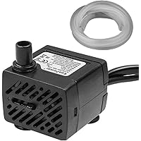 Flüsterleise Mini-Wasserpumpe 48GPH [180L / h] 3W kleines Aquarium, amphibische Teichfische, Schildkröten, Wassertiere…