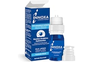 INNOXA - Gouttes Formule Bleue - Collyre Yeux - Blanchit les Yeux Rouges - Hydrate les Yeux secs et Fatigués - Formule Originale - Fabriquée en France Stérile et Sans conservateurs - 10 ml