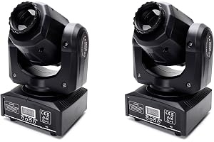 2Pack Lyre LED, lumière de scène 60W RGBW Lumière de fête Lumières de scène DMX512 10/12 canaux Effet lumineux pour DJ Disco Party Lights Anniversaire, Halloween, mariage, fête d'enfants, Noël