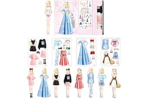 KEEPLUS Magnetic Dress Up Baby, Magnetic Princess Dress Up Paper Doll Magnet Dress Up Games, Magnetic Princess Dress Up Paper Doll,Magnetic Dress Up Baby Paper Doll, Educational Montessori Toy for Kids (C)