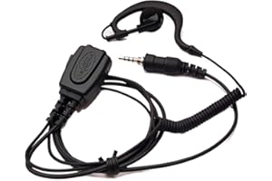 Proxel Srl PJD-1304C-VX7 Micro-Auricolare con Supporto Cavo SPIRALATO per YAESU VX-7 VX-6 VX-120 VX-170 VX-177 FT270 HX370E HX500E