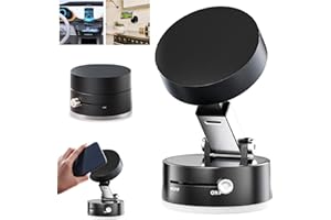 NEWVENPER Vakuum Magnetische Handyhalterung Auto Kfz handyhalterung auto magnet faltbar und tragbar magnetic phone holder handyhalterung saugnapf vielseitig Einsetzbar für Fitnessstudio/Küche (schwarz)