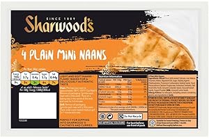 Sharwood's 4 Plain Mini Naans, 235g