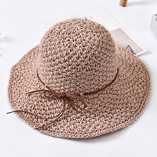 YXLMZ Ladies Women Hats Outdoor Visor Sunscreen Hats And Stylish Lounge W Hat Fisherman Hat Straw Hat Summer Mesh Raw Powder S (54-56Cm)