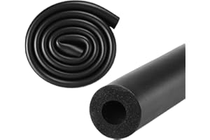 M METERXITY Tubo de Espuma Aislante para Tuberías, 12mm ID 28mm 1-1/8" OD 1M Largo, Tubo de Espuma Flexible Suave para Soporte de Agarre de Manija/Portaequipajes de Techo [Negro]