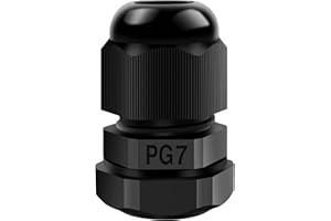 20 Stück Kabelverschraubung PG7, Hanibos Kabeldurchführung Wasserdicht IP68 Kabeleinführung Schwarz Einstellbar Kabelverschraubungen für Outdoor Garten Schaltkasten Abzweigkasten