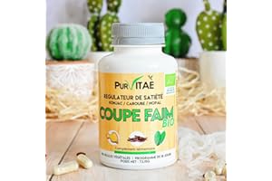 PUR VITAE WOD NUTRITION Coupe faim puissant et efficace Bio | Combo Konjac, Caroube et Nopal | Perte de poids et satiété | Homme Femme en régime | Cure de 18 jours | PUR VITAE