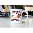 'Hakuna Matata' Mug Printed on Both The Sides Glossy White Ceramic Coffee Mug 325ml Drink Tea Milk Cups Mugs Super Cute Funny Birthday Gift Timon Pumbaa Lion King Funky Showcase