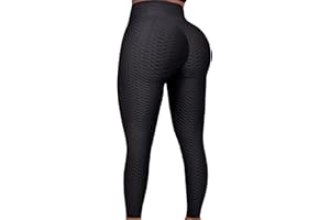 FITTOO Scrunch Bums Gym Leggings for Women Anti Cellulite Honeycomb Leggings Ruched Butt Workout Sports Yoga Pants