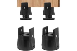 BUWICO Verstellbare Betterhöhung Möbelerhöhung 6-8cm mit Schraubklemme, 4 Stück Schwerlast Stuhlerhöhungen Furniture Riser, Geeignet für Sofas, Couchtische, Möbelfußpads, Stützfüße und Erhöhte Füße (Schwarz)