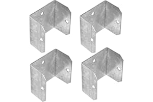 POSTSAVER Fence Panel Clips Trellis U Clip Bracket for Timber Posts, Anti Rattling Secure Fence or Refix Panel Galvanised Fencing Clips 47mm Fence Panels (Pack of 4)