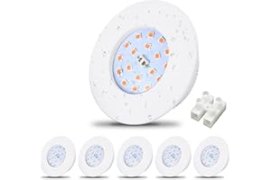 ALLESGUTE Lot de 6 Spots Encastrables Ronds Étanches pour Salle de Bain, Cuisine et Salon - Éclairage Encastré Circulaire IP44, 230V 5W, Blanc, Diamètre de 68 mm, Ultra-mince 30mm, Lumière Chaude 3000K 500lm