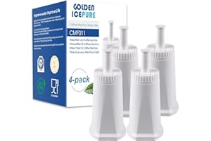 GOLDEN ICEPURE Filtre à eau pour machine à café : Compatible avec Sage Barista SES008, SES810, SES880, SES920, SES980, SES990 machines à café, certifié NSF, 4 pièces.