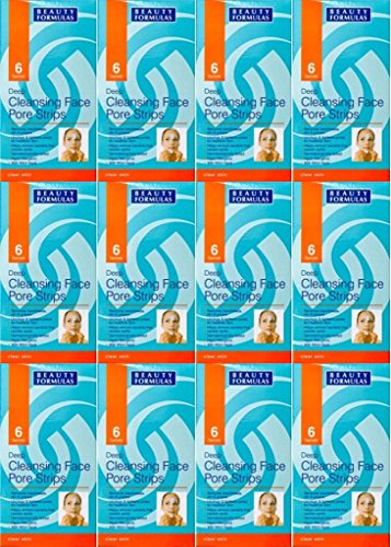 Beauty Formulas 6 Deep Cleansing Face Pore Strips x 12 Packs
