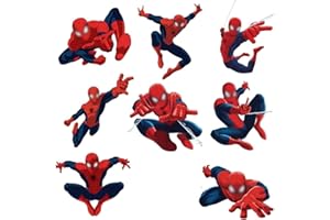 Finedeco Red Spider Wall Stickers for Kids Wall Decor
