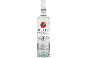 BACARDI BACARDÍ Carta Blanca Superior White Rum, 37.5% ABV, 70cl / 700ml, Iconic Caribbean Rum Perfect for Cocktails