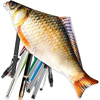 Fisch-Mäppchen – Personalisierter Bleistiftkoffer In Fischform, Multifunktional Als Federtasche & Geldbörse, 31x14 Cm