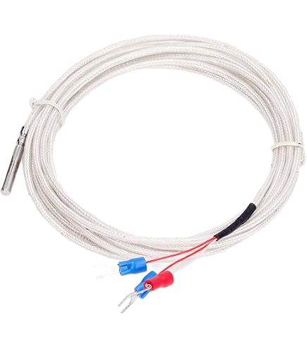 QUARKZMAN Sensore Di Temperatura Termocoppia Tipo K PT100 – Sonda 4mm, Cavo 2m, Range 0-600°C (32-1112°F) In Acciaio Inox Per Uso Industriale E Scientifico