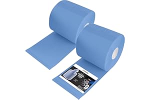 ‎TECPO TECPO Putztuchrolle Blau 2x 500 Blatt gesamt 1000, 2-lagig, perforiert, saugstark, Putzrolle Papierrolle Reinigungstücher Wischtücher Putzpapier für Gewerbe