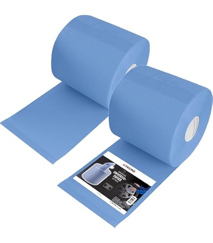 2 Rotoli Carta Blu Per Pulizie - 2 Veli, 1000 Strappi, 22x36 Cm, Assorbente Per Officina E Ristoranti - Foto 6